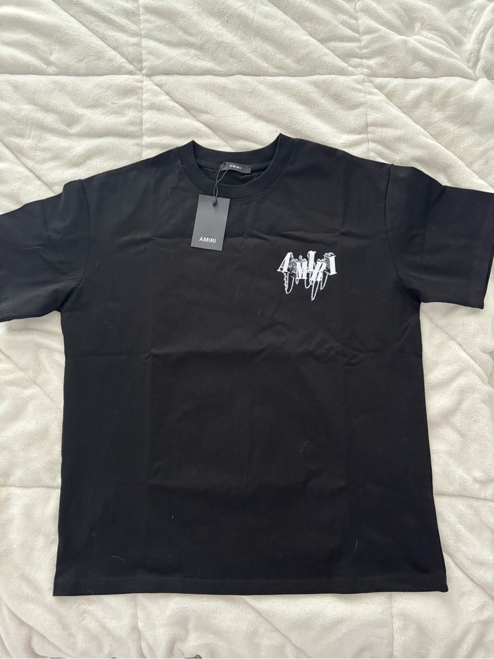 AMIRI Black Short-Sleeve Graphic Logo Tee